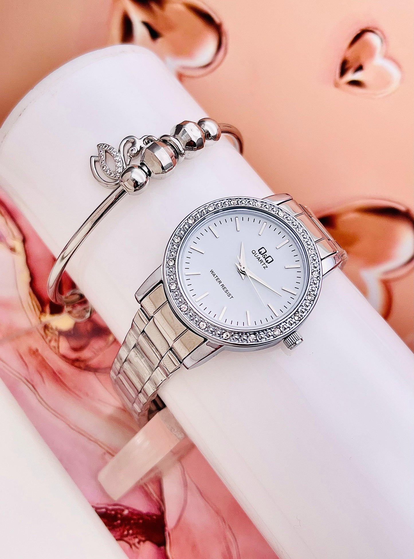 💎 Reloj Q&Q Dama Piedras-Esmeraldas|Elegancia Japonesa en Cada Detalle 👑
