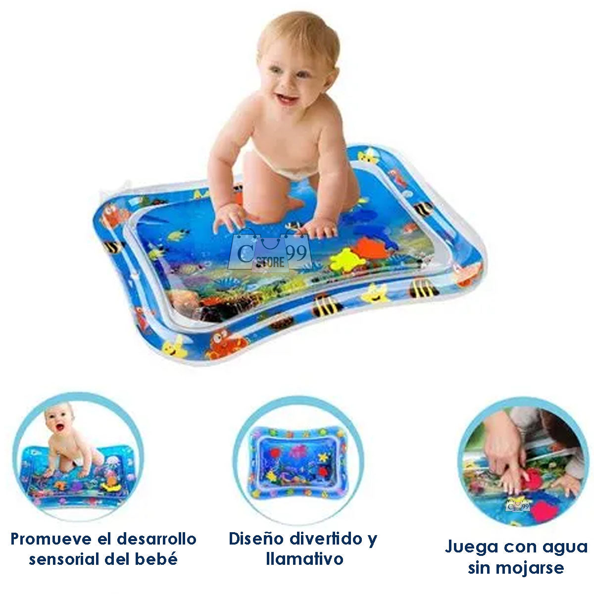 TAPETE DE AGUA SENSORIAL PARA BEBÉS💦