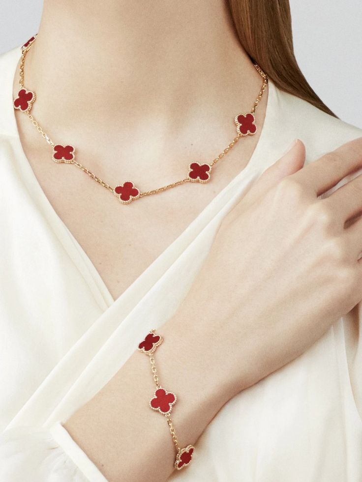 Suerte + Prosperidad = Pulsera de Trébol Obsequio collar 🍀 Incluye caja de regalo 🎁