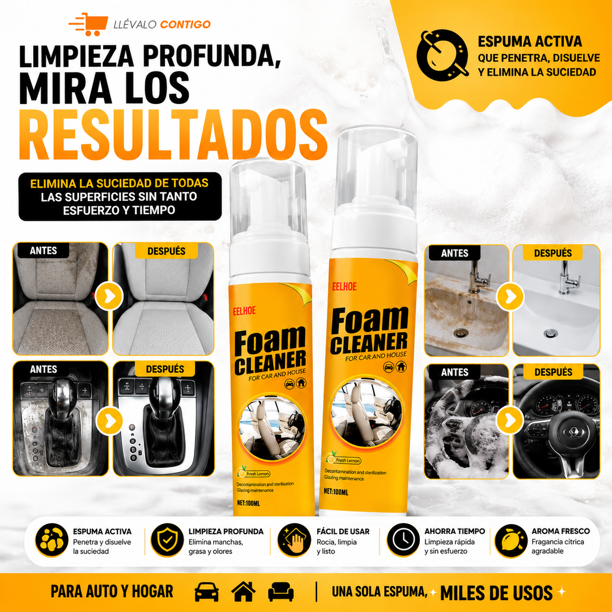 FoamCleaner™ | La espuma que arrasa con la suciedad en segundos💥