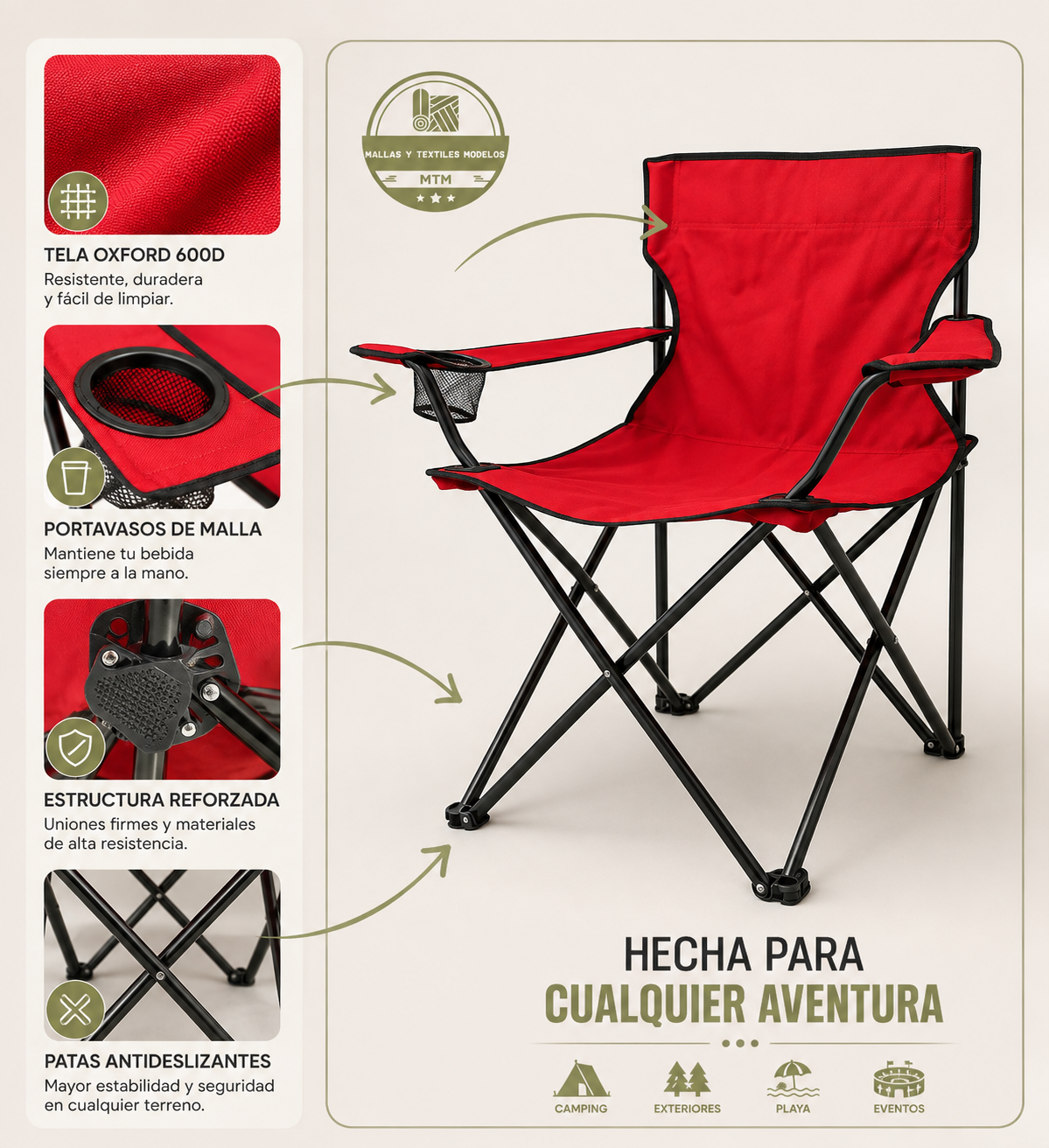 🏕️ SILLA PLEGABLE AVENTURA PRO™