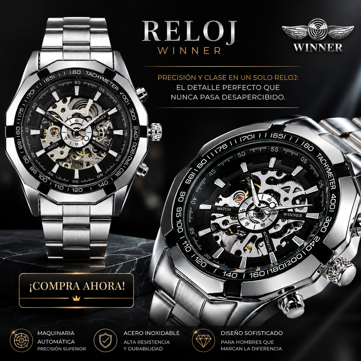 RELOJ AUTOMÁTICO DE LUJO WINNER 2026™