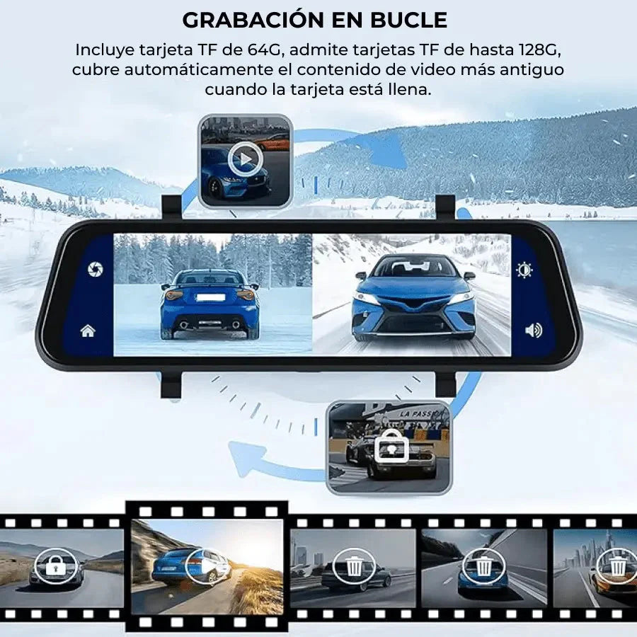 Espejo Retrovisor Dual cámara Full HD|50% DESCUENTO HOY⭐️⭐️⭐️⭐️⭐️