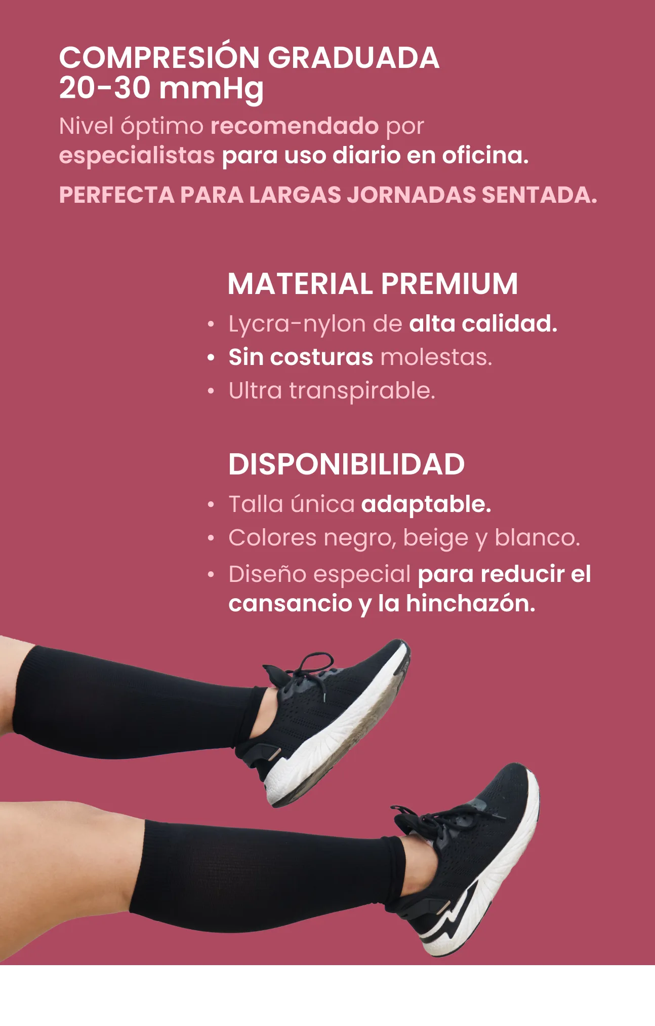 MEDIAS DE COMPRESIÓN COMFORT PLUS|ADIÓS CANSANCIO Y HINCHAZÓN ✨💖