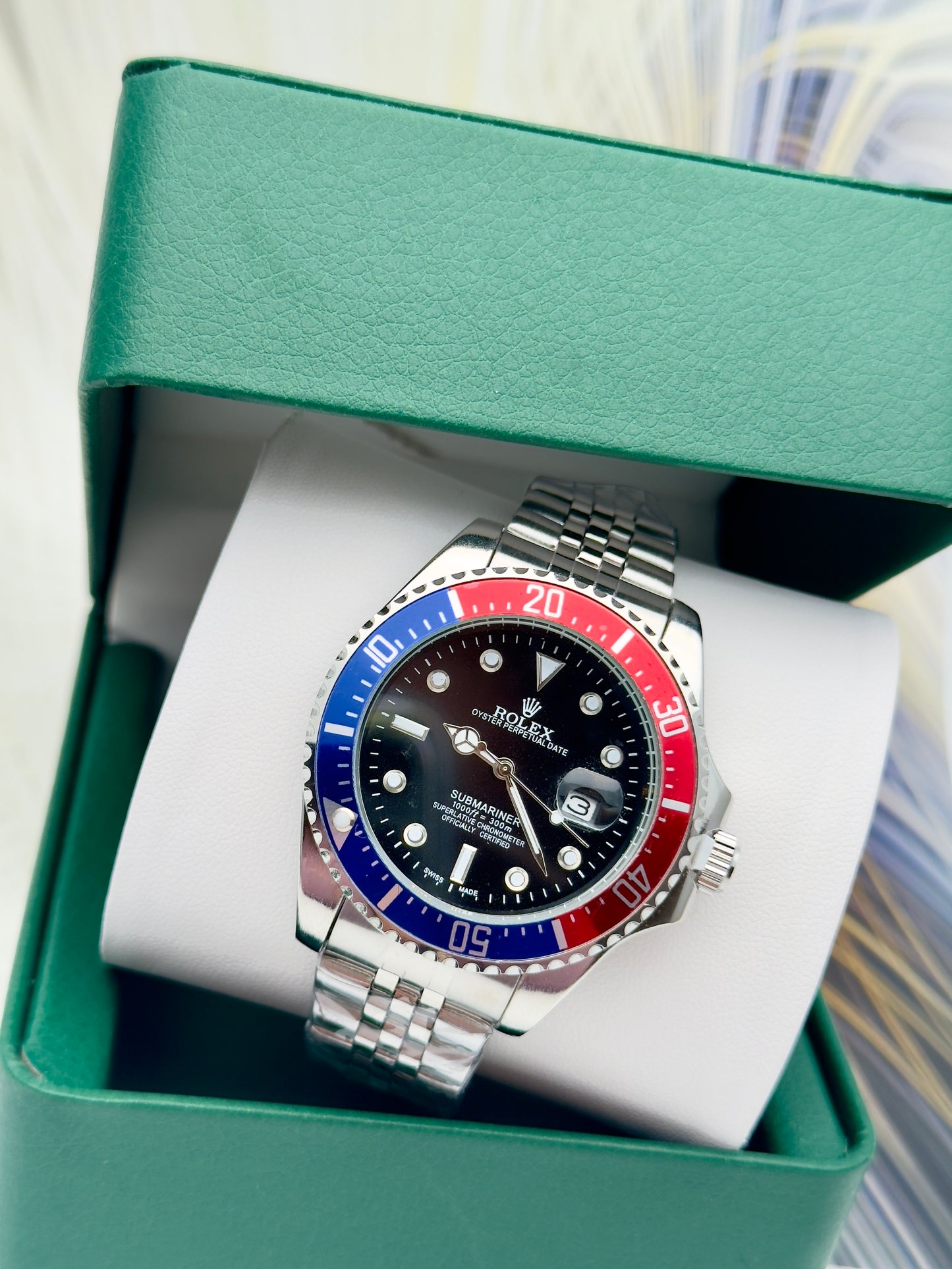 Rolex Submariner Pulso Trenzado|Elegancia y Sofisticación⭐⭐⭐⭐⭐