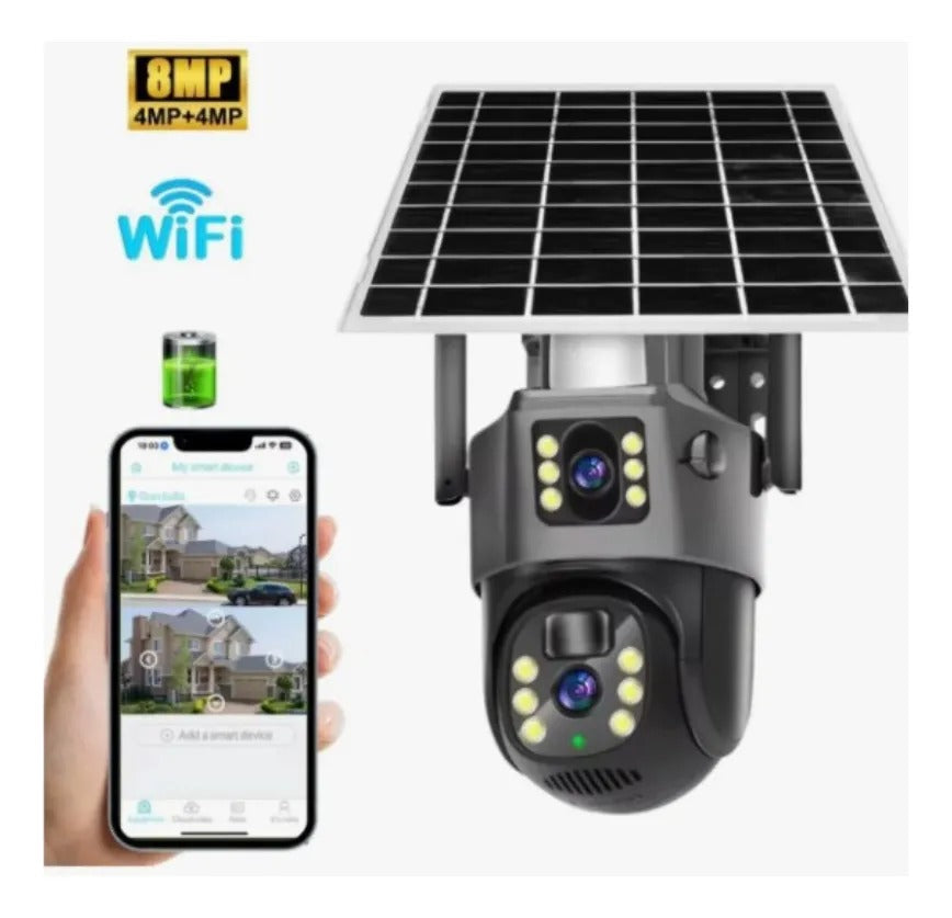 CÁMARA PARA EXTERIORES CON PANEL SOLAR