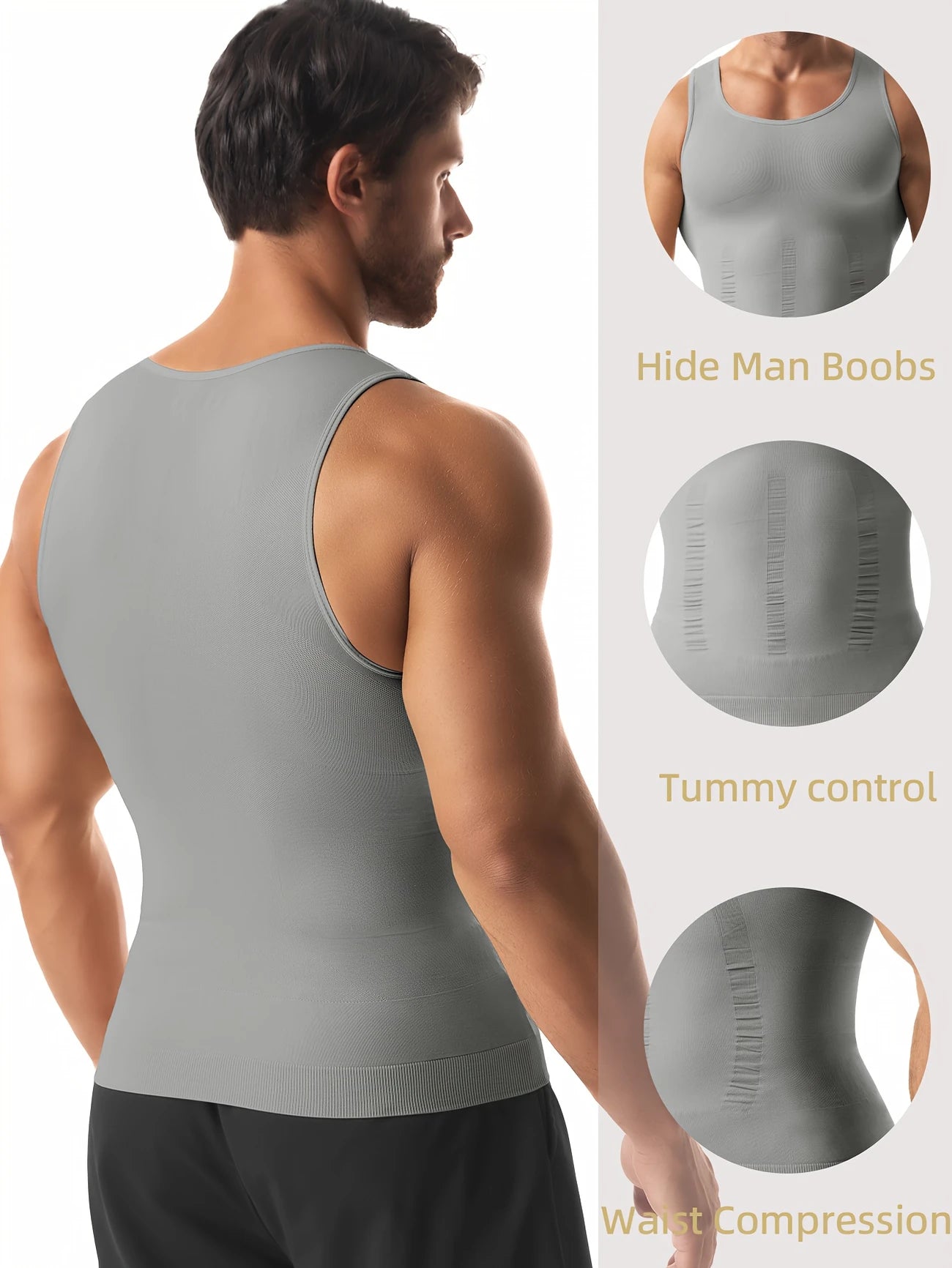 💪CAMISILLA DE COMPRESIÓN MASCULINA|Control Total, Estilo Firme y Cuerpo Definido 👕💥