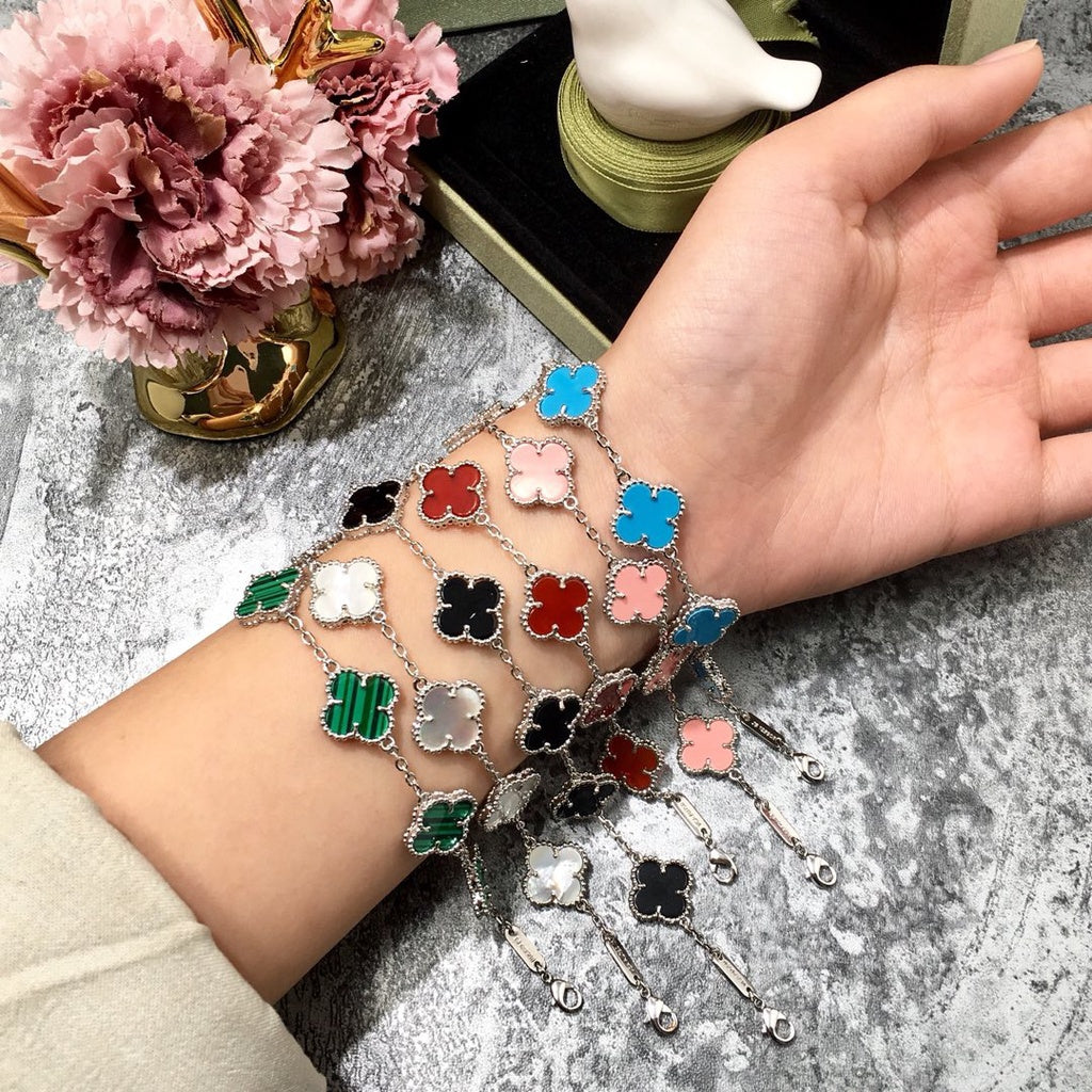 Suerte + Prosperidad = Pulsera de Trébol Obsequio collar 🍀 Incluye caja de regalo 🎁