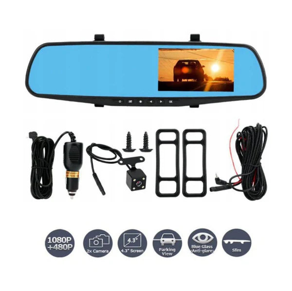 Espejo Retrovisor Dual cámara Full HD|50% DESCUENTO HOY⭐️⭐️⭐️⭐️⭐️