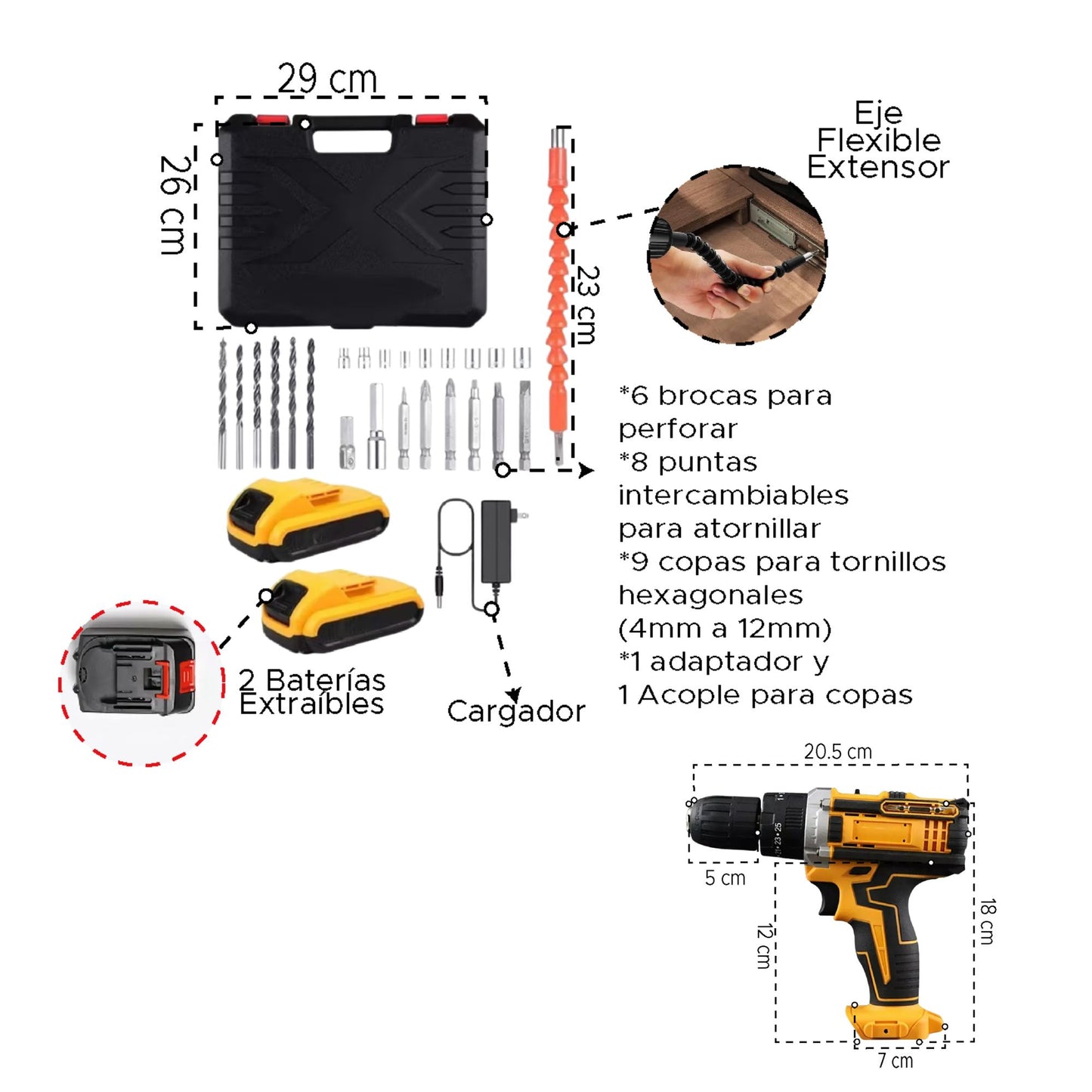 TALADRO INALÁMBRICO DEWALT 68V PROFESIONAL