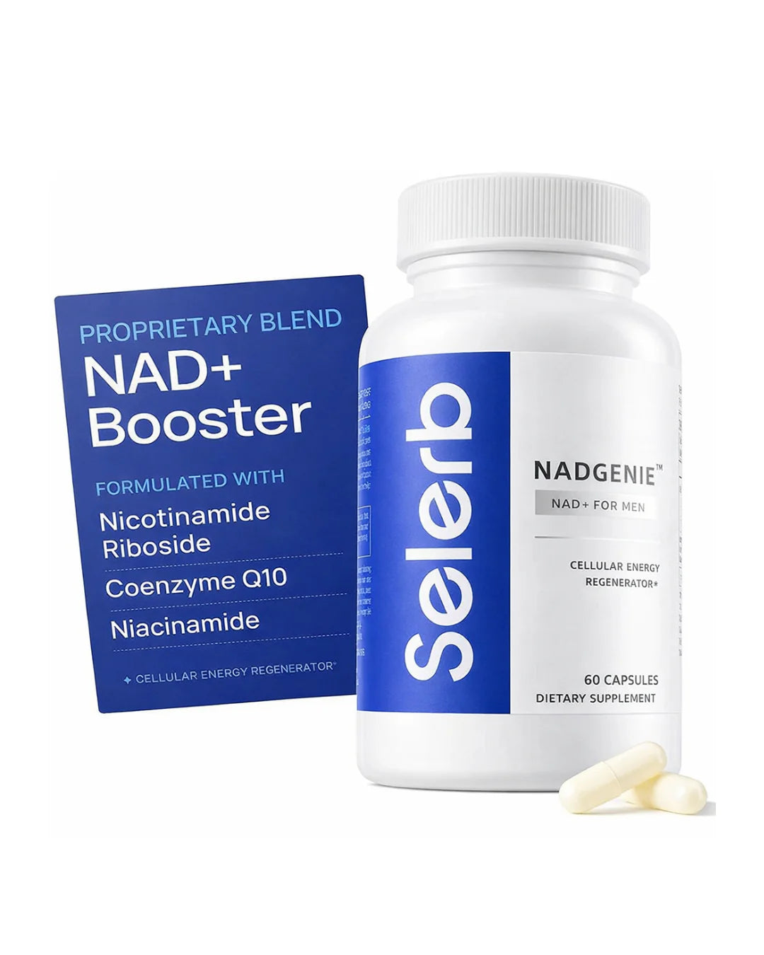 🔥NAD+ SELERB BOOSTER Energía, potencia y vitalidad masculina total💪