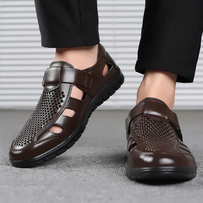 SANDALIAS ORTOPÉDICAS DE CUERO PARA HOMBRE