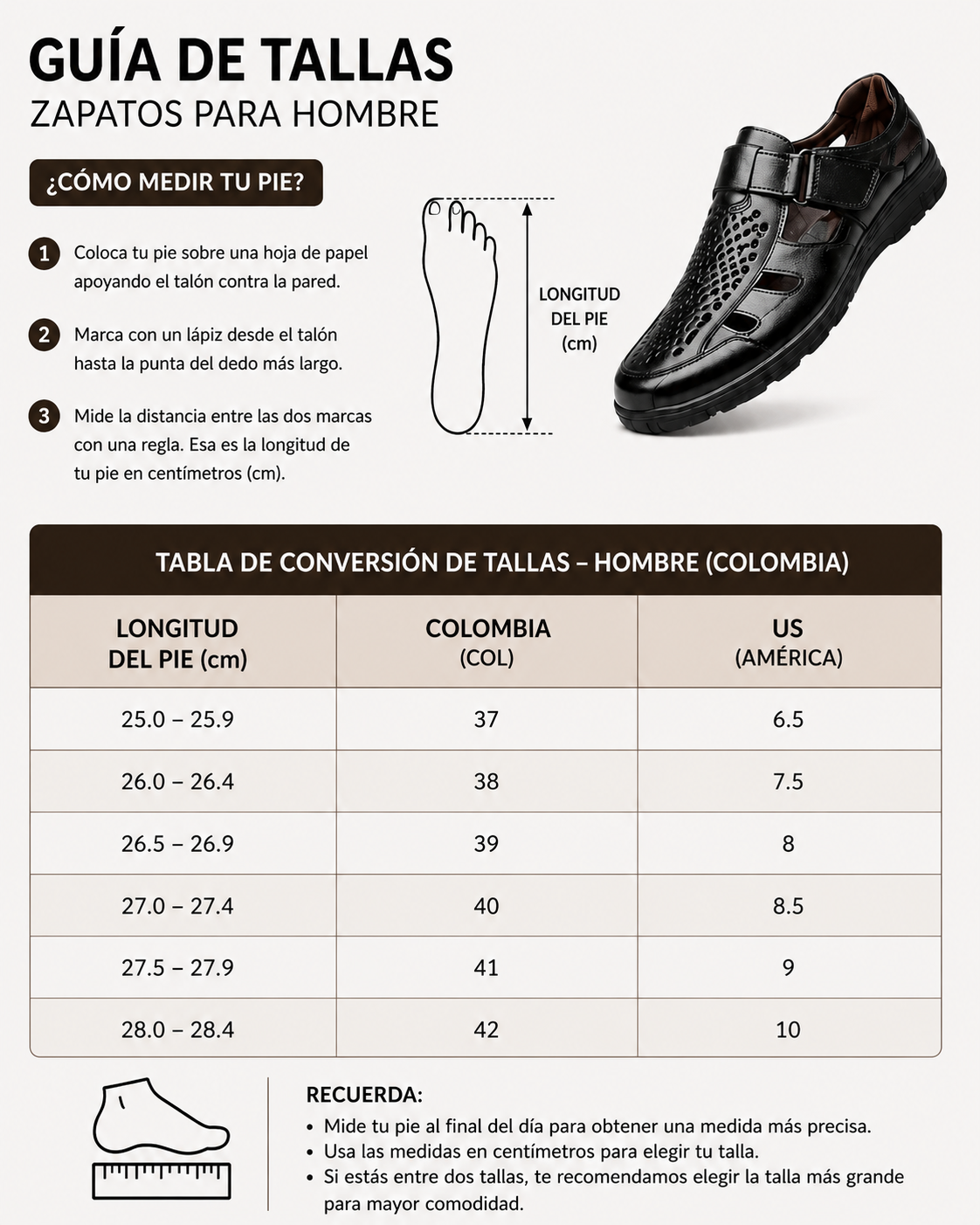 SANDALIAS ORTOPÉDICAS DE CUERO PARA HOMBRE