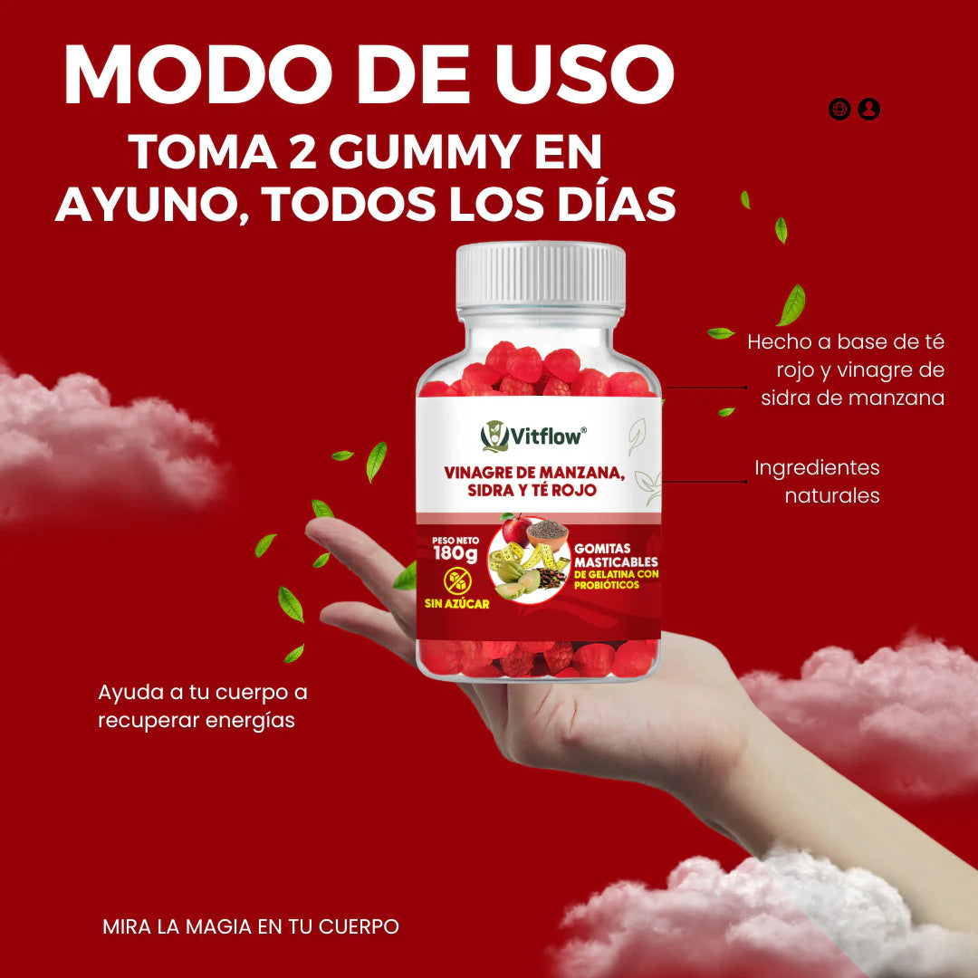 🍎 GOMITAS VITFLOW | Control de Peso, Energía y Bienestar Natural 🌿