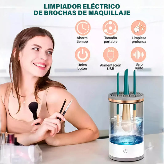 LIMPIADOR DE BROCHAS ELÉCTRICO|¡HIGIENE Y EFICIENCIA EN SEGUNDOS! 💄🧼