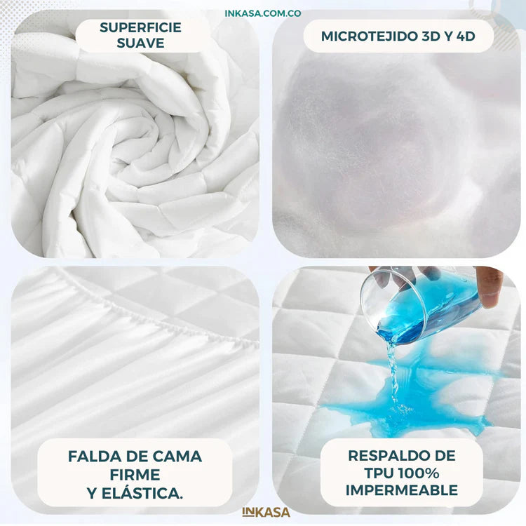 💧Protector Para Colchón Antifluidos|El Aliado Perfecto Contra Todo lo que Amenaza tu Colchón🛡️