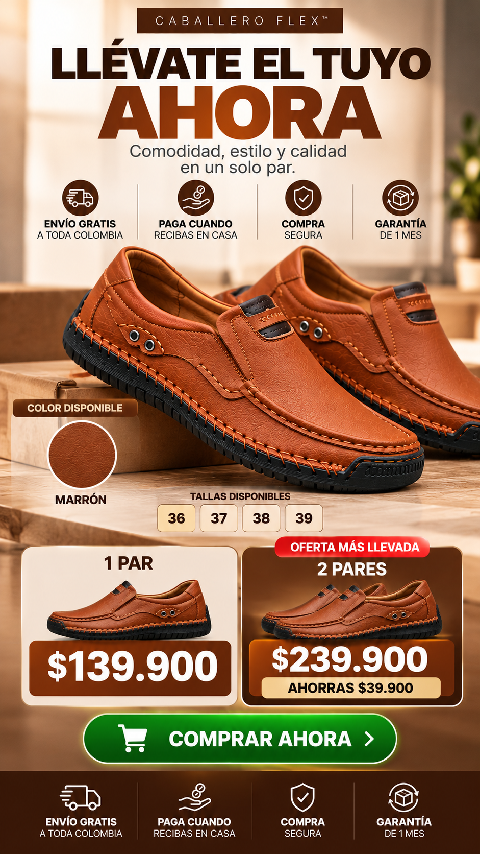 👞 MOCASINES CABALLERO FLEX™ — Elegancia y comodidad en cada paso