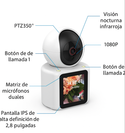 SmartView Pro 360°|Cámara de Seguridad con Videollamada en Tiempo Real🛡️