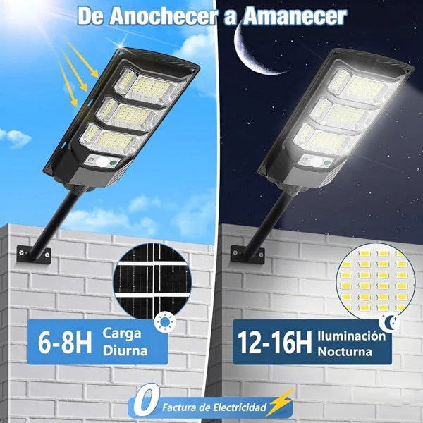☀️LÁMPARA LED SOLAR 200W CON SENSOR DE MOVIMIENTO|ENVIO GRATIS⚡