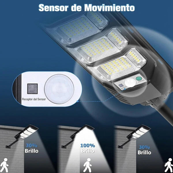 ☀️LÁMPARA LED SOLAR 200W CON SENSOR DE MOVIMIENTO|ENVIO GRATIS⚡