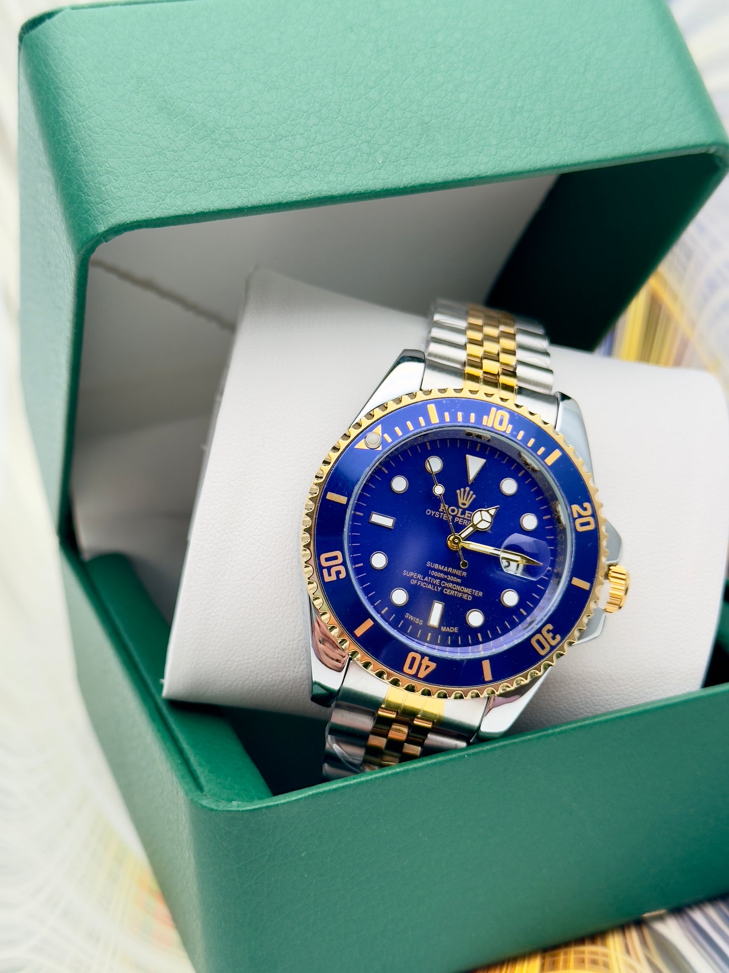 Rolex Submariner Pulso Trenzado|Elegancia y Sofisticación⭐⭐⭐⭐⭐