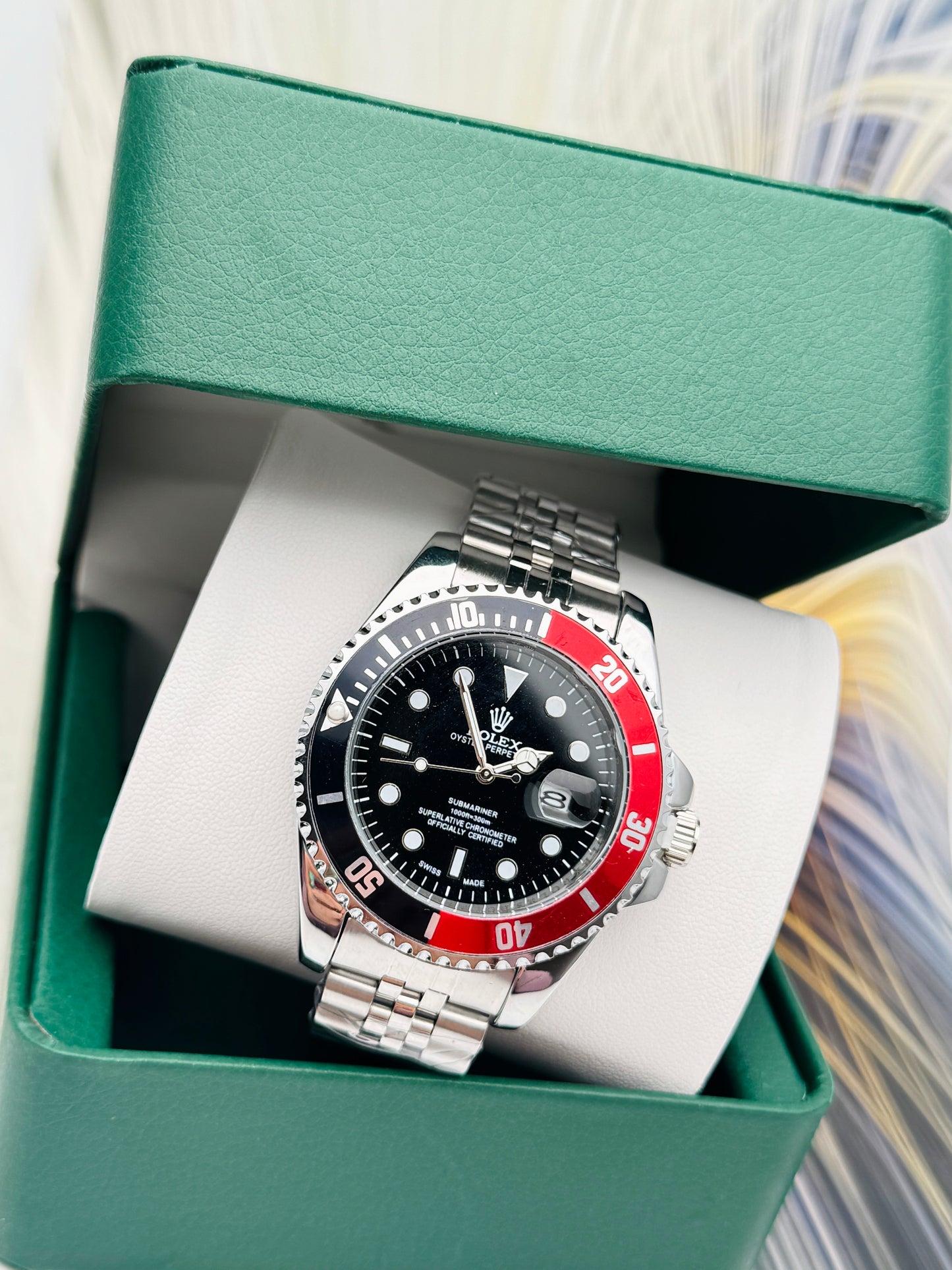 Rolex Submariner Pulso Trenzado|Elegancia y Sofisticación⭐⭐⭐⭐⭐