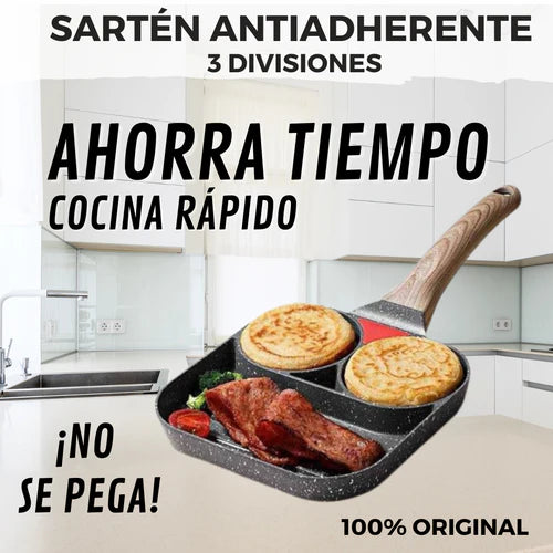 💎SARTÉN 3 EN 1 PREMIUM ANTIADHERENTE|COCINA MÁS, LIMPIA MENOS 🔥