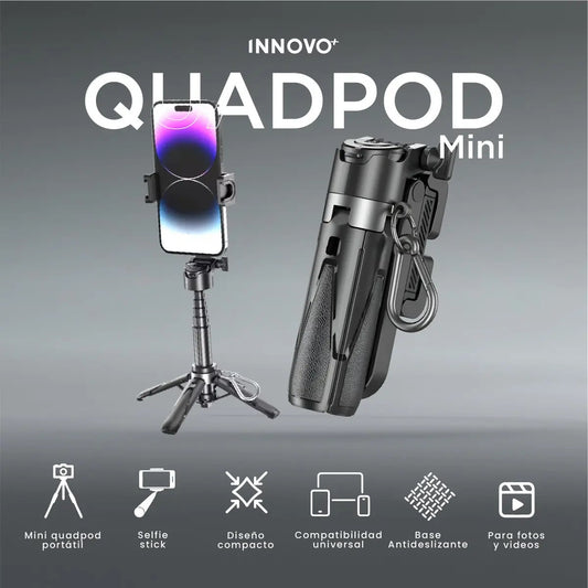 MINI TRÍPODE PRO 5 EN 1™ 📱 Cabe en tu bolsillo y te acompaña a todas partes.