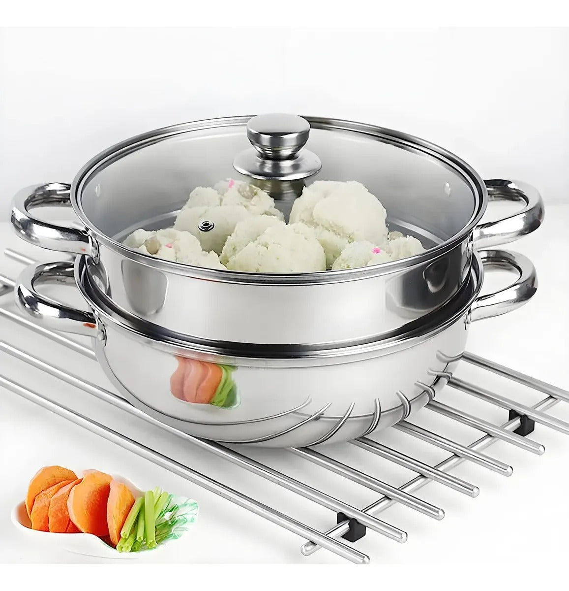 🍲 VAPORCHEF PRO™ - OLLA VAPORERA DE ACERO INOXIDABLE