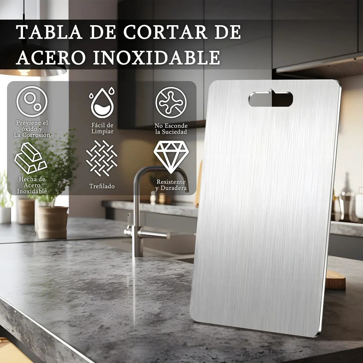 KIT DE TABLAS X3 EN ACERO INOXIDABLE