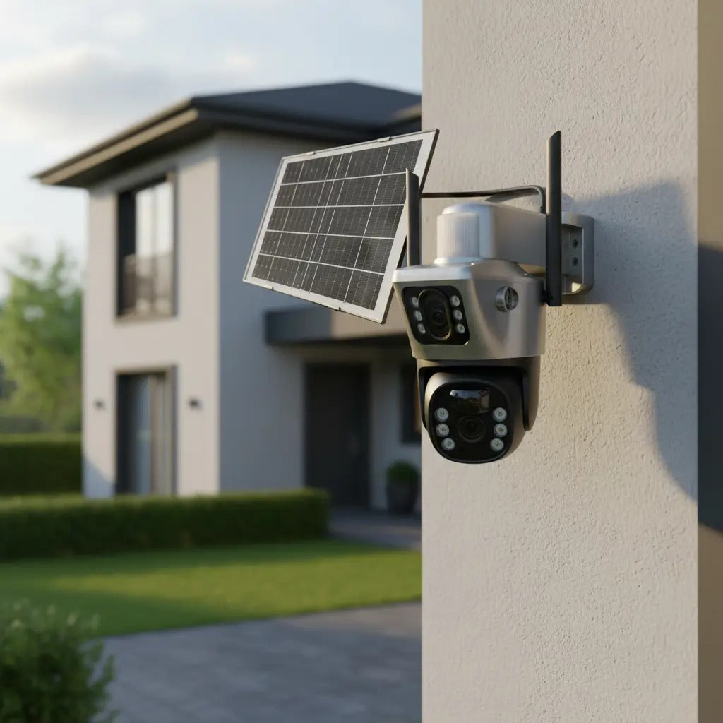 CÁMARA PARA EXTERIORES CON PANEL SOLAR