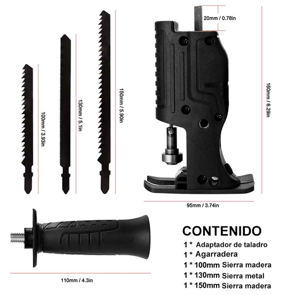 🛠️ Adaptador de Sierra para Taladro|Usa tu taladro y corta como profesional, sin gastar en más herramientas.🔥
