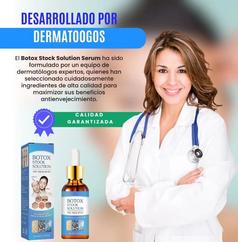 🎁Botox Stock Solution|Suero Antiedad con Colágeno, Vitamina C y E|¡Paga 1 y Llévate 2!🪞🌿
